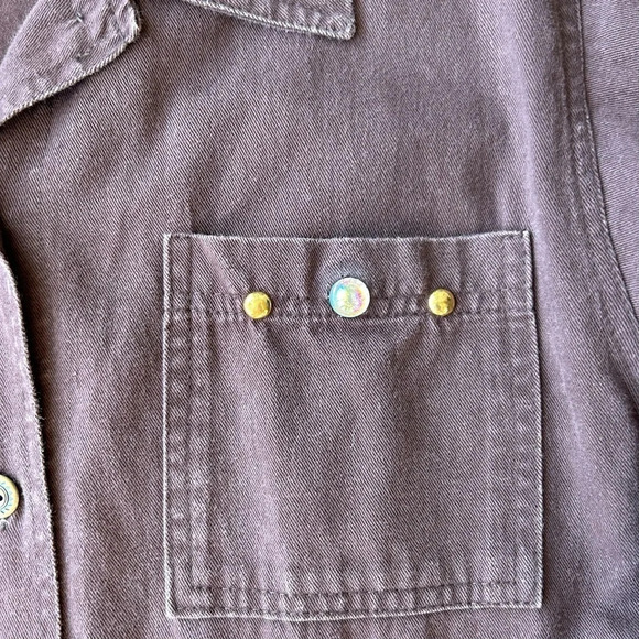 Vintage Brown Elephant Embossed Pattern Button Down Pleated Dress Made in Canada - Picture 6 of 16